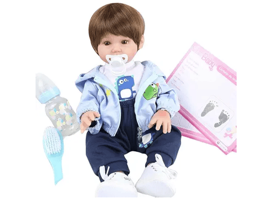 Boneca Bebê Reborn Laura Baby Adam 100% Vinil  