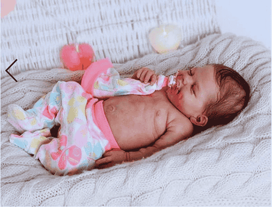 Boneca Reborn Menina - 47cm 18 Polegadas Feito à Mão Vinil Silicone Macio Recém-nascido 