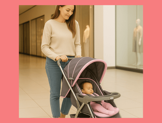 mãe com Carrinhos de bebê para passeio